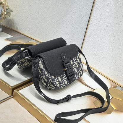 Stylish Premium Black Calfskin Shoulder Bag