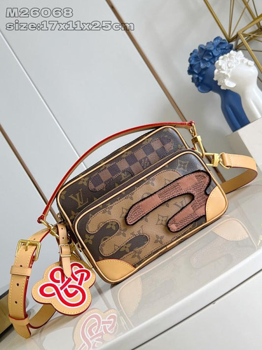 Monogram Leather Crossbody Bag