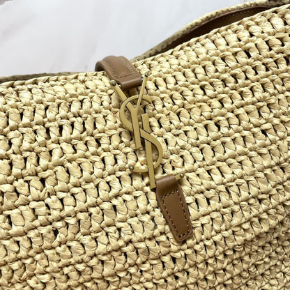 Woven Leather Bucket Bag