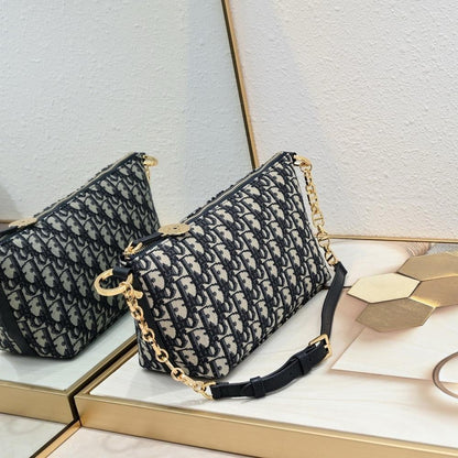 Elegant Stylish Black Studded Calfskin Shoulder Bag – Special Edition