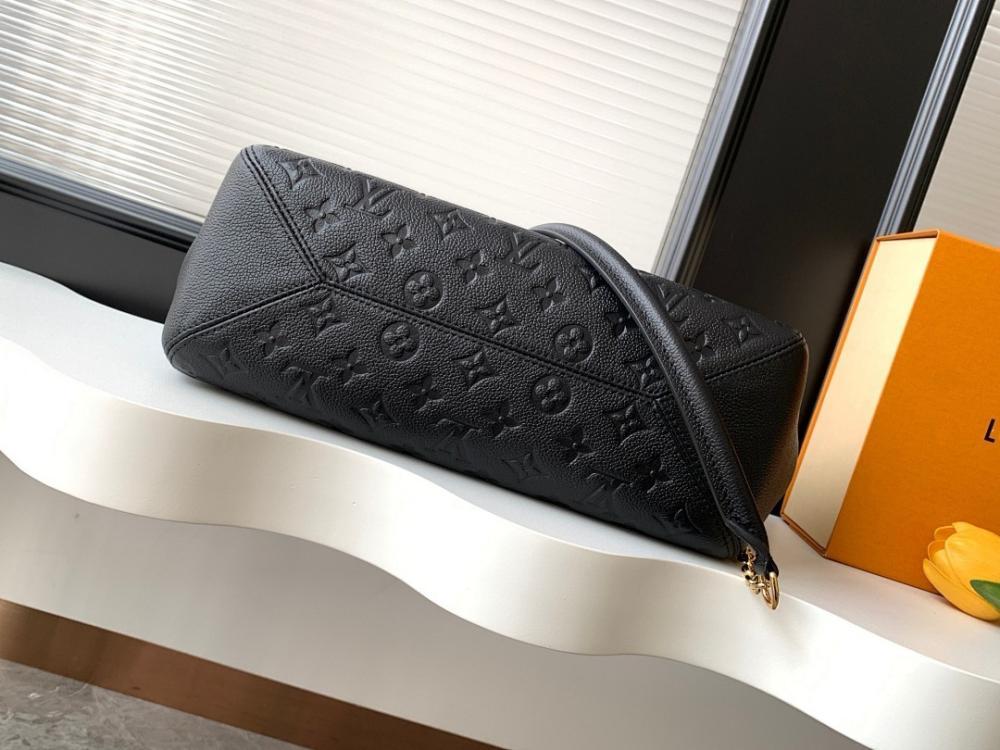 Modern Italian-Inspired Monogram Leather Shoulder Bag