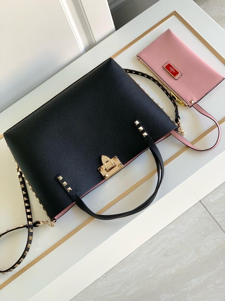 Classic Refined Embroidered Calfskin Shoulder Bag
