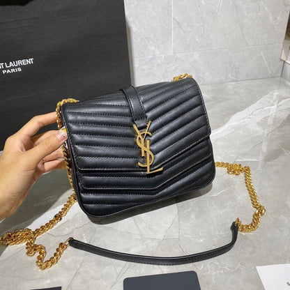 Modern Refined Embroidered Lambskin Crossbody Bag