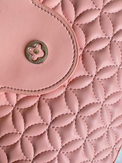 Modern Italian-Inspired Embroidered Leather Shoulder Bag