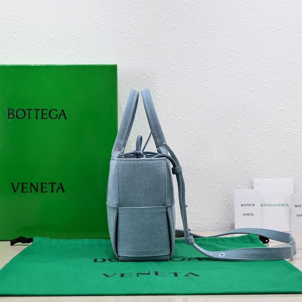 Modern Denim Top Handle Bag