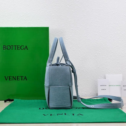 Modern Denim Top Handle Bag