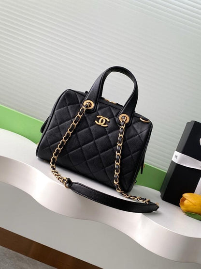 Classic Leather Top Handle Bag