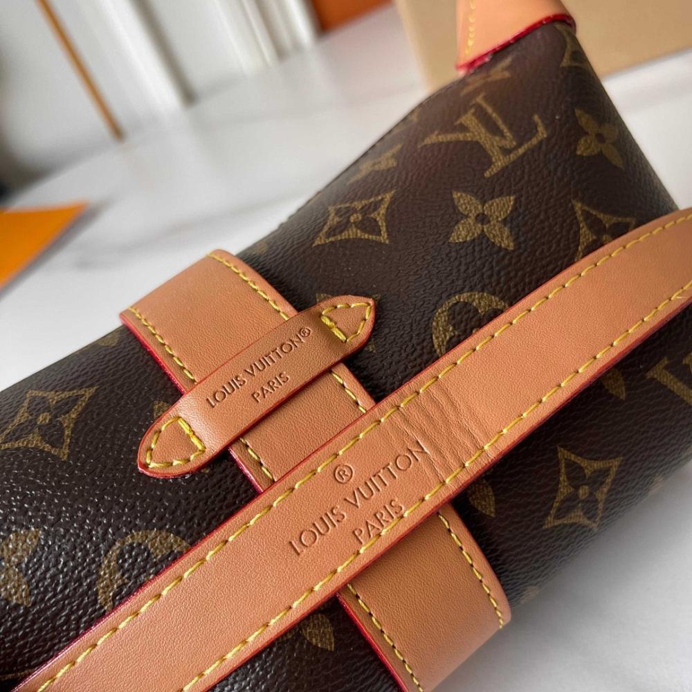 Italian-Inspired Stylish Monogram Leather Shoulder Bag