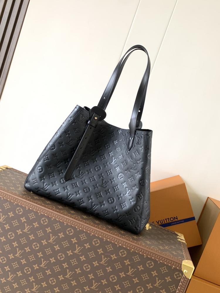 Brown Monogram Leather Hobo Bag