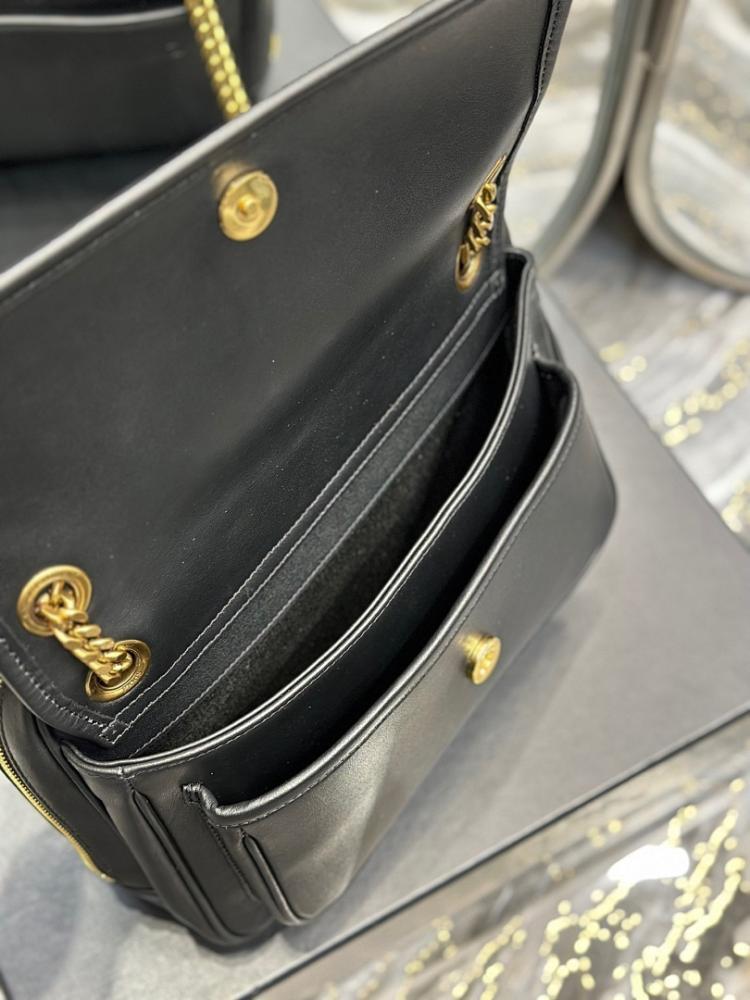 Modern Elegant Gold Calfskin Shoulder Bag