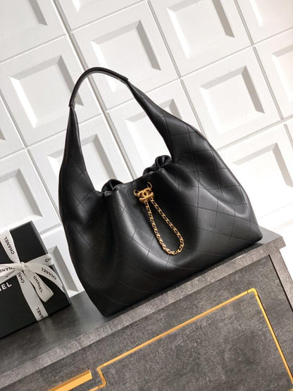 Woven Leather Hobo Bag