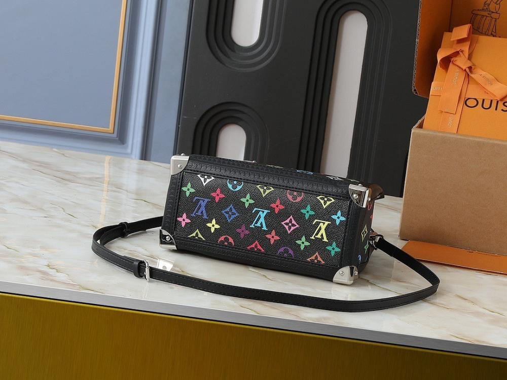 Modern Italian-Inspired Monogram Leather Shoulder Bag