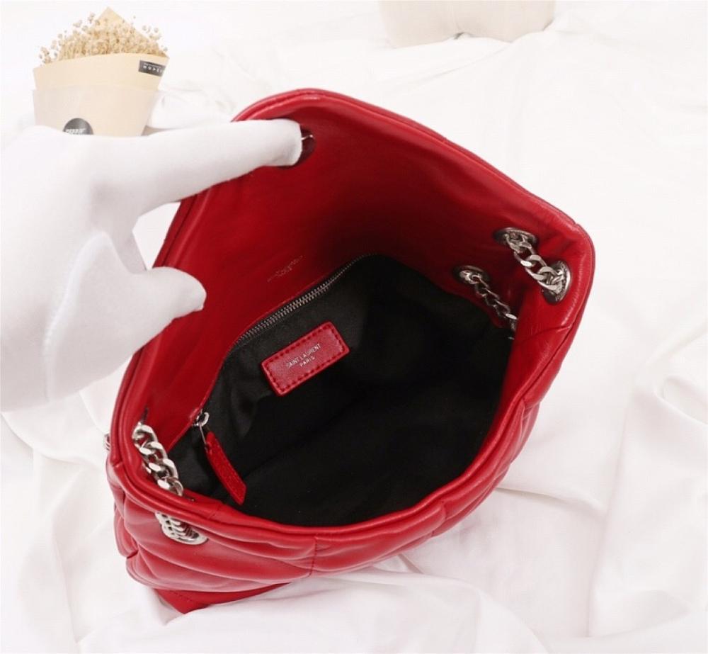 Classic Italian-Inspired Silver Quilted Leather Shoulder Bag