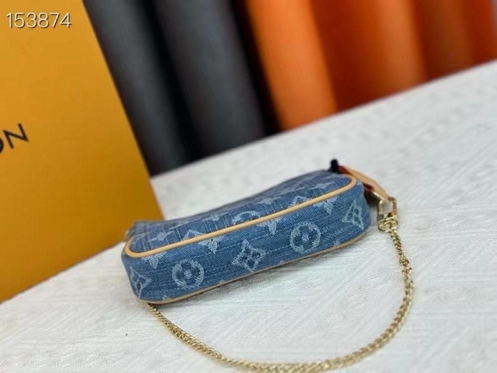 Italian-Inspired Luxury Denim Top Handle Bag