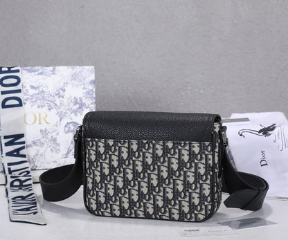 Modern Luxury Black Printed Calfskin Shoulder Bag