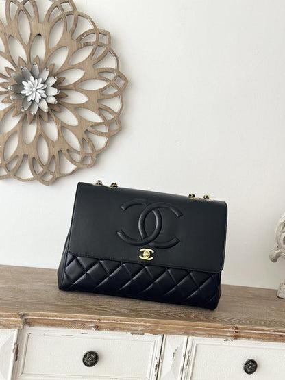 Luxury Lambskin Top Handle Bag