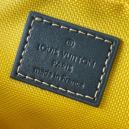 Modern Italian-Inspired Monogram Leather Shoulder Bag