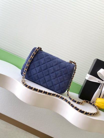 Classic Gold Leather Shoulder Bag