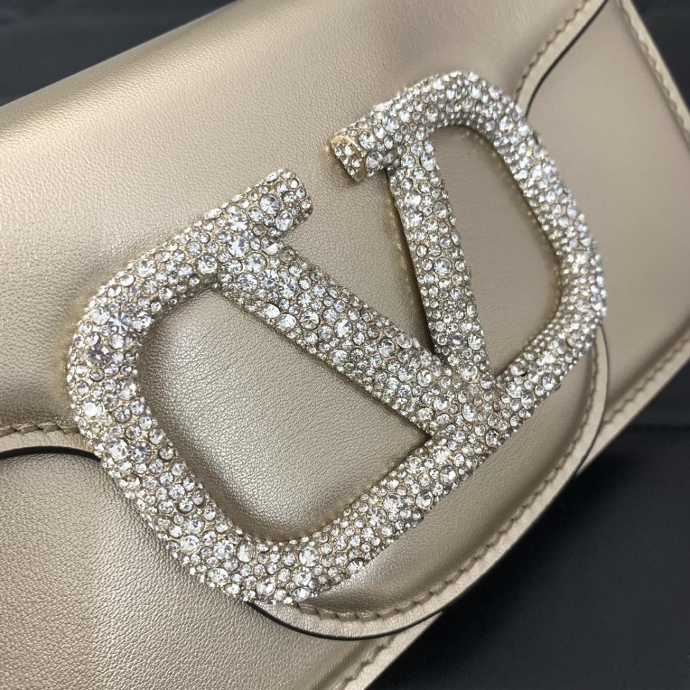 Crystal-Embellished Calfskin Wallet