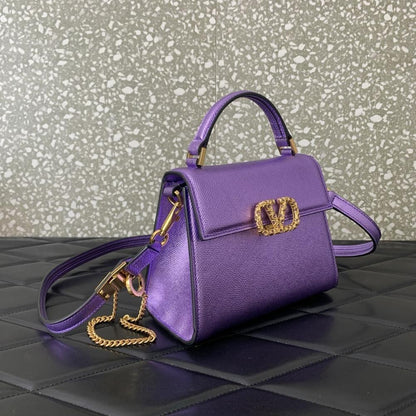 Crystal-Embellished Top Handle Bag