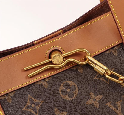 Modern Monogram Leather Tote Bag
