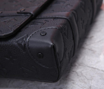 Italian-Inspired Luxury Studded Canvas Shoulder Bag