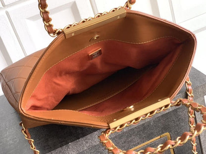 Classic Studded Leather Top Handle Bag