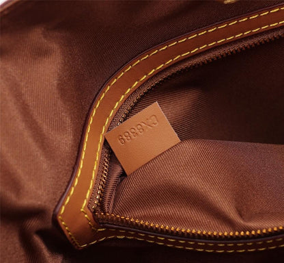 Modern Monogram Leather Tote Bag