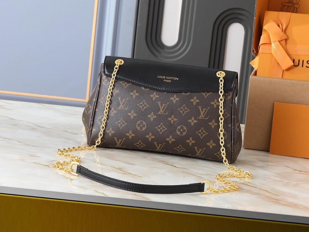 Modern Gold Monogram Canvas Shoulder Bag