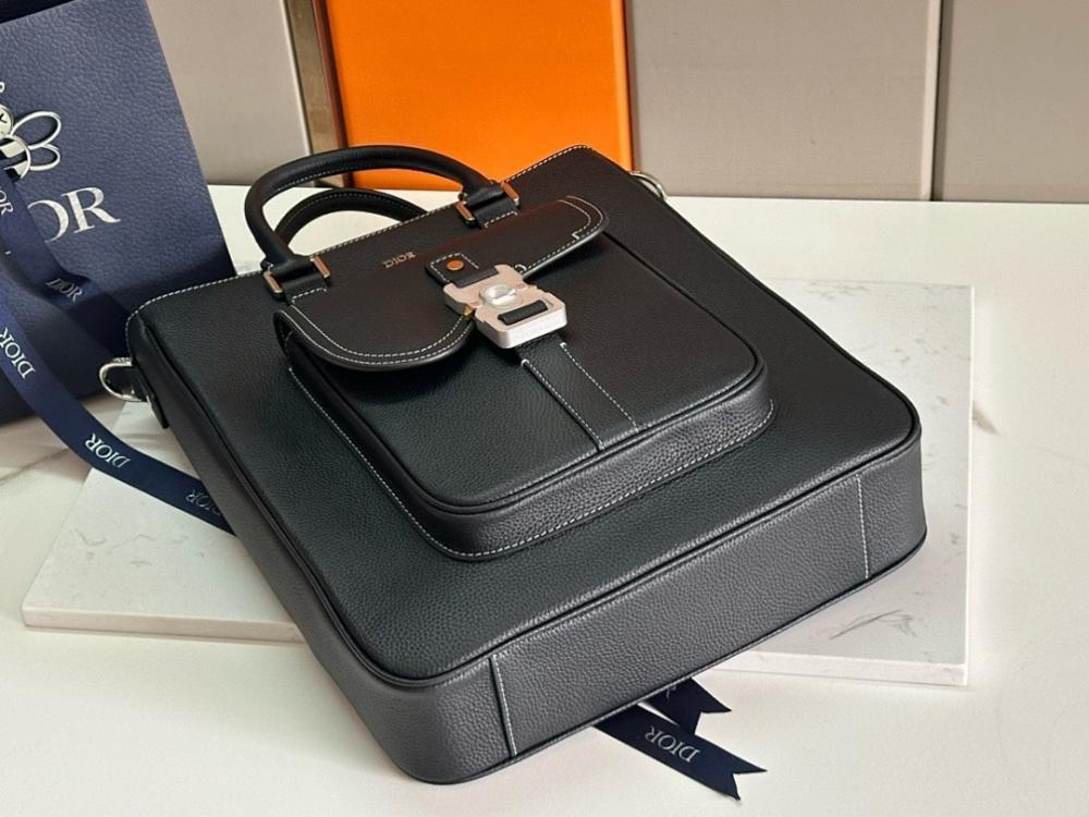 Classic Black Printed Leather Shoulder Bag – Limited Edition