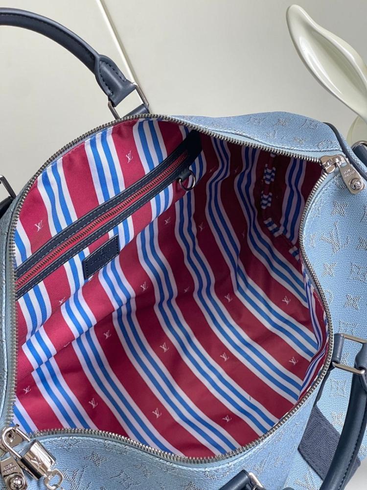 Keepall Monogram Leather Travel Bag