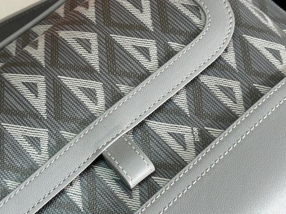 Modern Refined Grey Calfskin Shoulder Bag