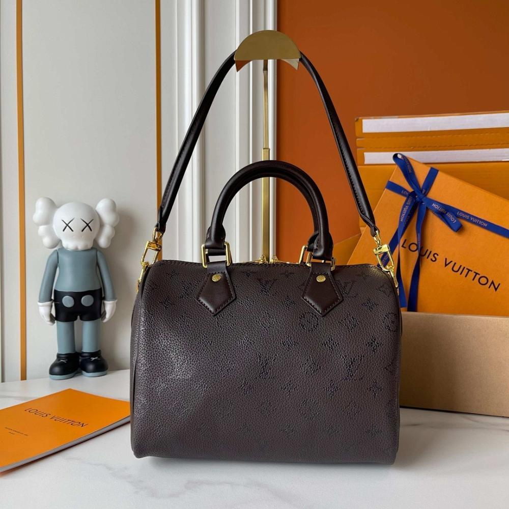 Stylish Refined Monogram Leather Top Handle Bag