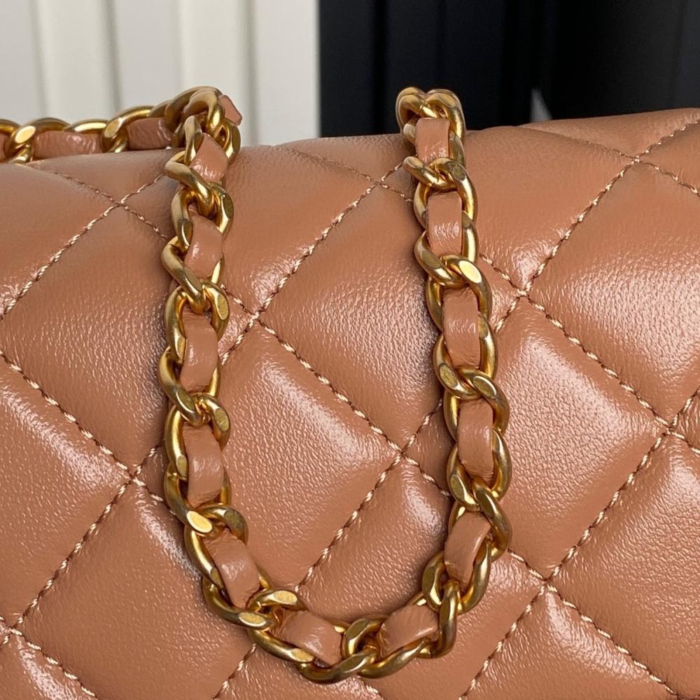 Gold Top Handle Bag