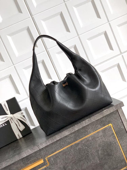 Woven Leather Hobo Bag