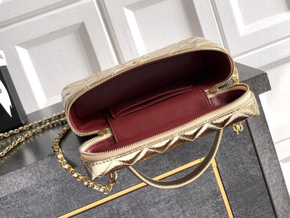 Gold Leather Shoulder Bag