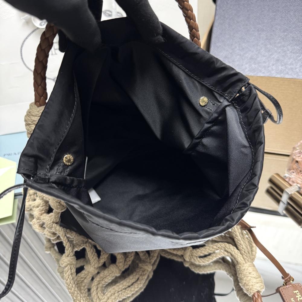 Woven Leather Top Handle Bag
