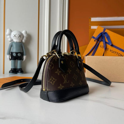 Alma Monogram Leather Crossbody Bag