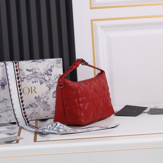 Italian-Inspired Stylish Quilted Leather Top Handle Bag