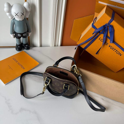 Alma Monogram Leather Crossbody Bag