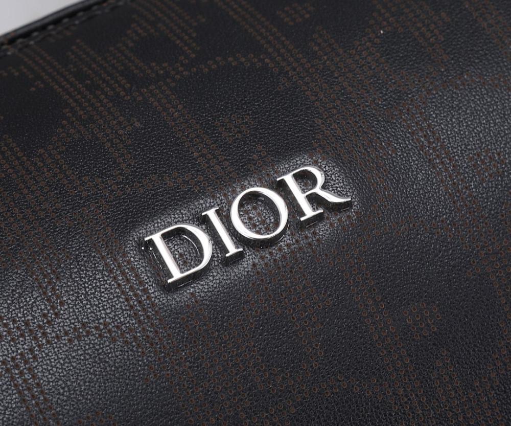Elegant Refined Black Printed Leather Crossbody Bag