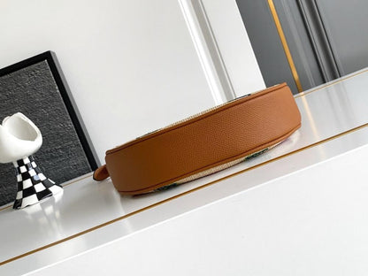 Classic Brown Embroidered Leather Bag – Limited Edition
