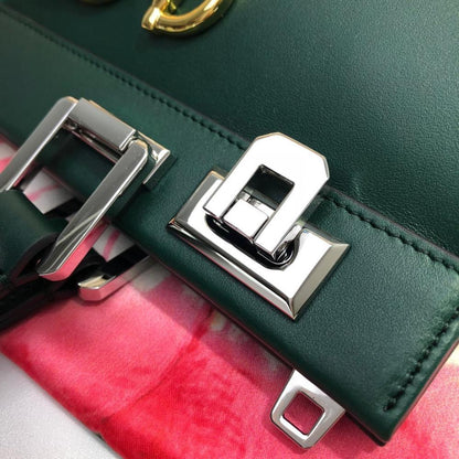 Embroidered Top Handle Bag