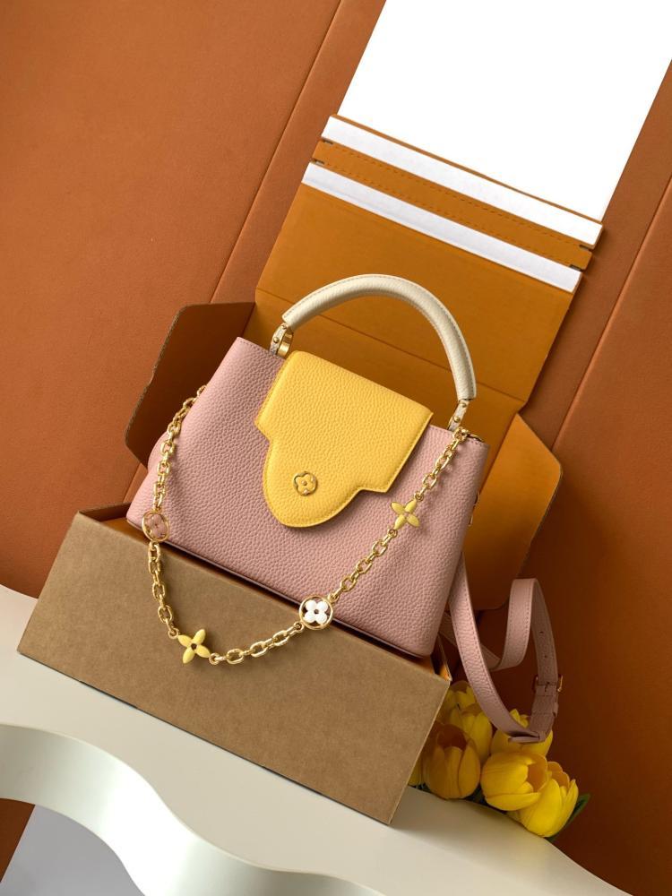 Gold Top Handle Bag
