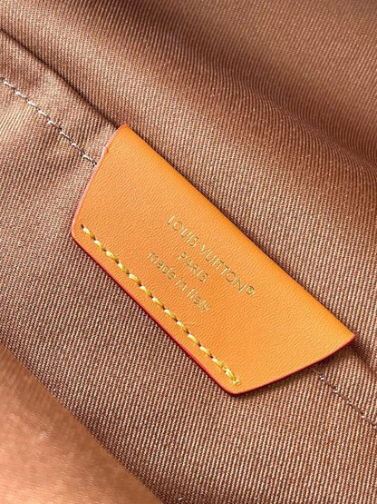Elegant Refined Monogram Leather Top Handle Bag
