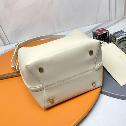 Studded Calfskin Bucket Bag