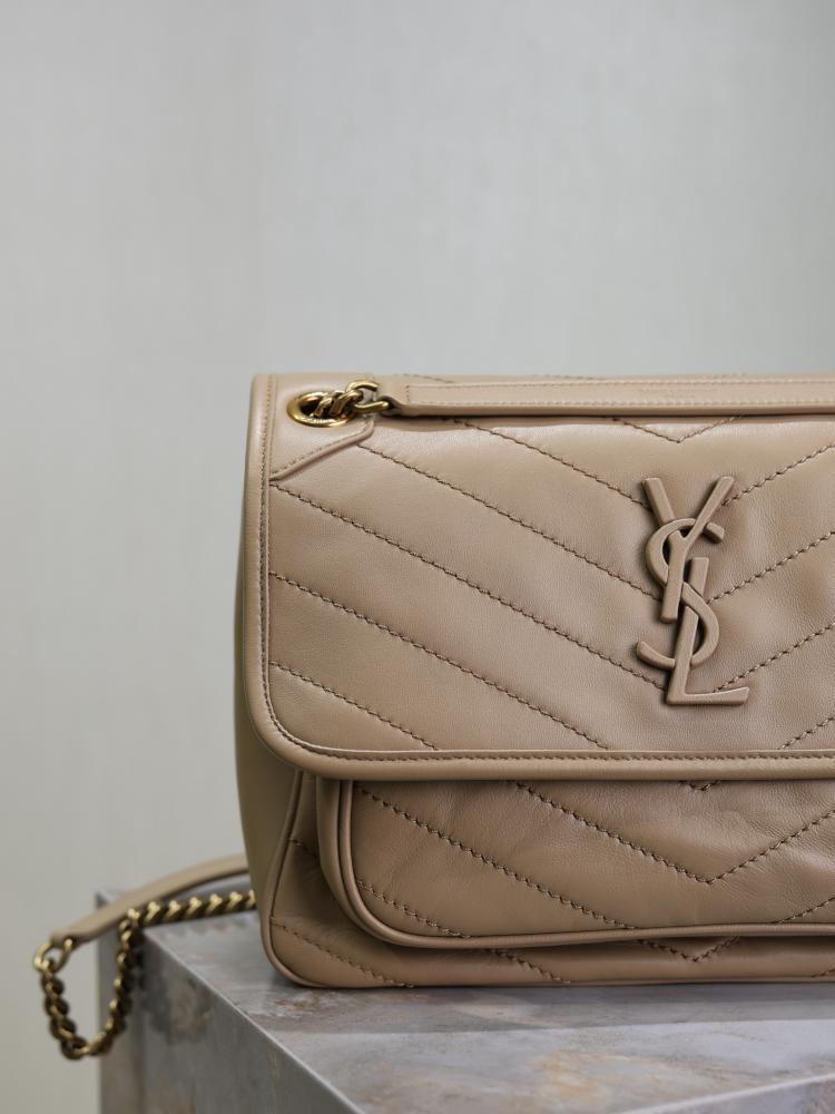 Gold Lambskin Top Handle Bag