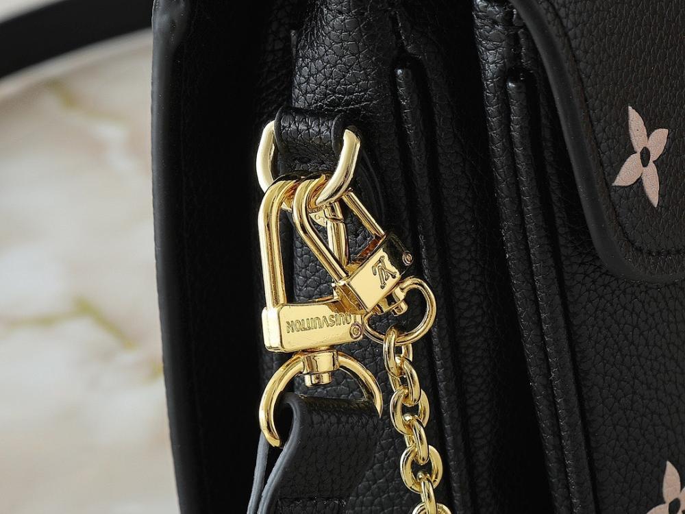 The Pouch Monogram Leather Top Handle Bag