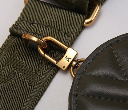Modern Luxury Gold Embroidered Calfskin Shoulder Bag