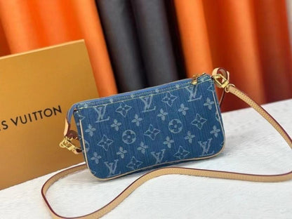 Luxury Elegant Blue Denim Bag
